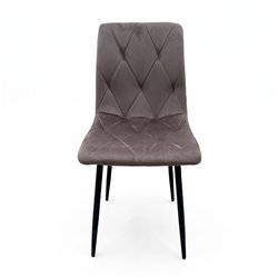 Silla Berna de terciopelo gris ID Italian Design