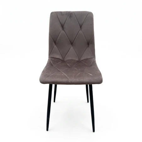 Silla Berna de terciopelo gris ID Italian Design