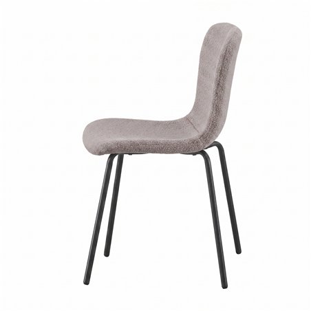 Sedia Cannes Grigia ID Italian Design con rivestimento bouclé