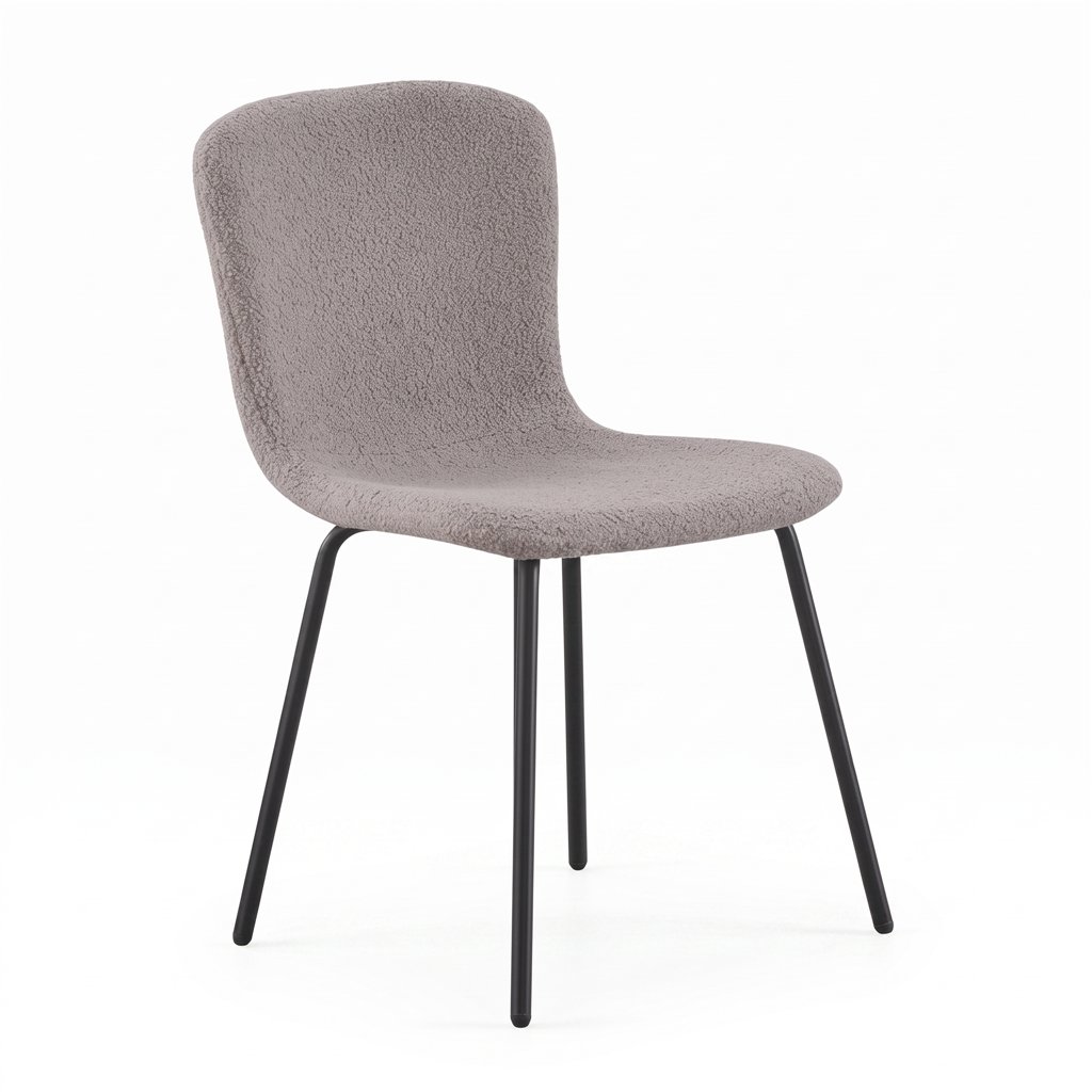 Silla Cannes Gris ID Italian Design con tapizado de rizo