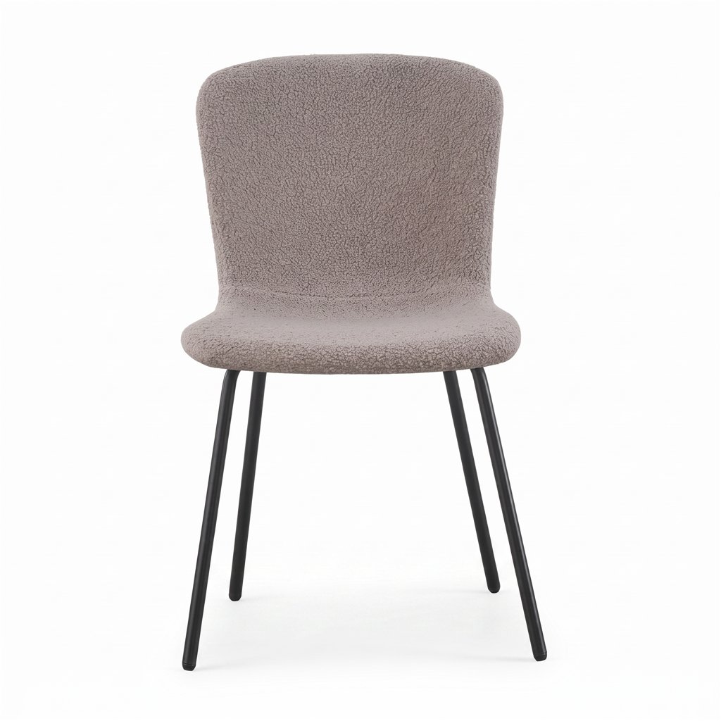 Silla Cannes Gris ID Italian Design con tapizado de rizo