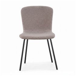Silla Cannes Gris ID Italian Design con tapizado de rizo