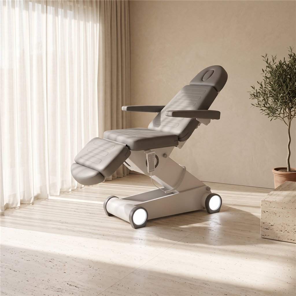 Camilla estética eléctrica 4 motores y LED para spa – Weelko