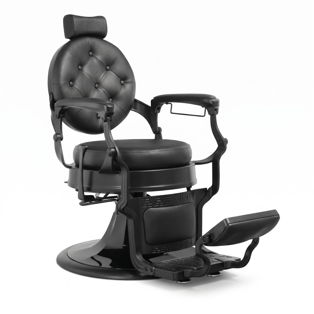 MUDI LARRY BLACK Black Barber Chair