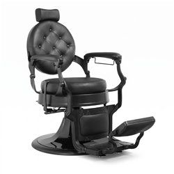 Sillón de barbería MUDI LARRY BLACK negro