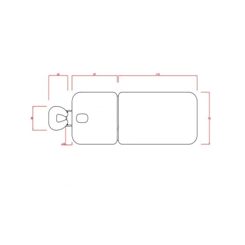 Table de spa Weelko à deux sections avec rangement et tête multipositions -Weelko -Tables et fauteuils de pédicurie
