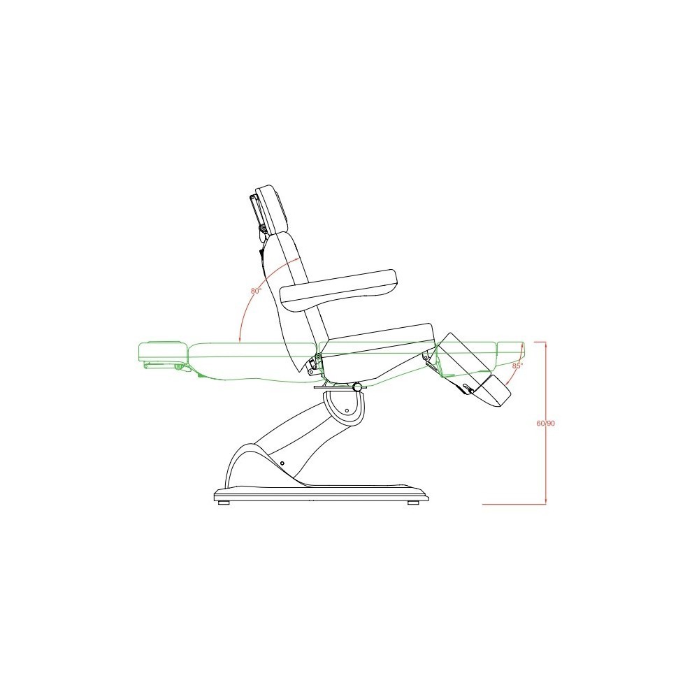 Camilla Eléctrica de estética Weelko Supreme Plus 3 motores -Weelko -Camillas y sillones