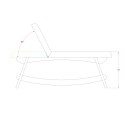 Table de spa Weelko fixe en bois avec rangement et dossier réglable -Weelko -Tables et fauteuils de pédicurie