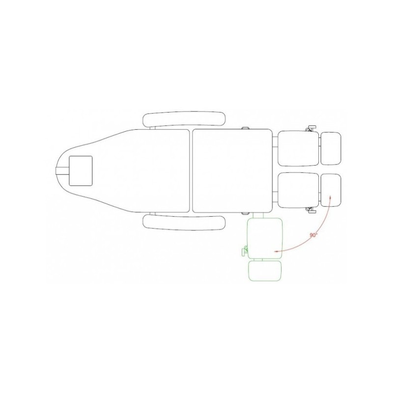 Podologiestuhl Weelko Technology White mit drei Motoren -Weelko -Kosmetikliegen und -sessel