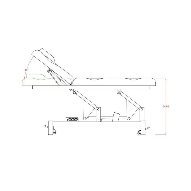Weelko Extreme Plus Electric Massage Table - Adjustable Height & Backrest -Weelko -Aesthetic treatment tables