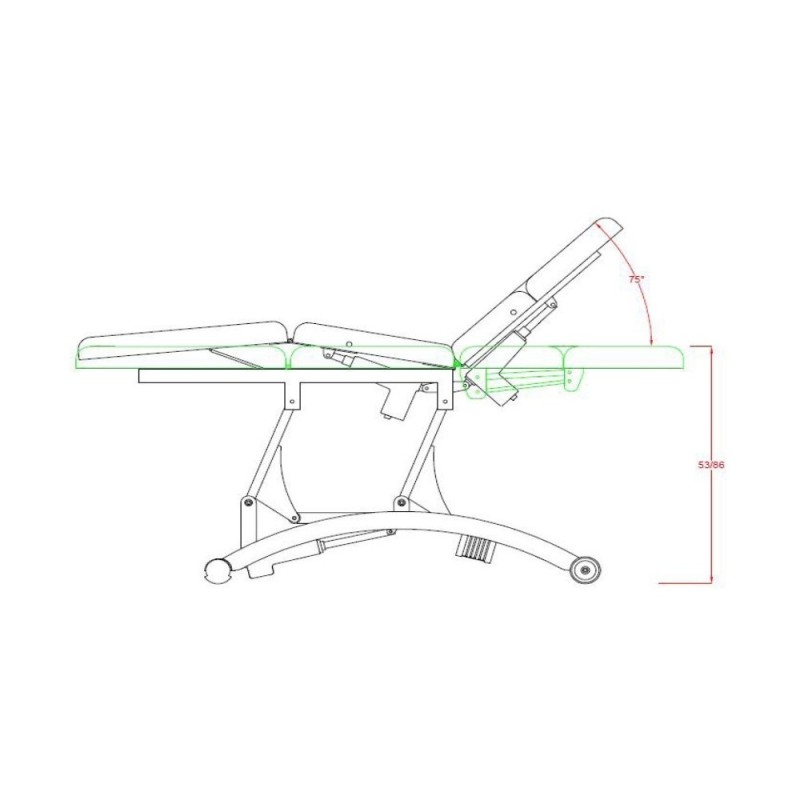 Lettino Massaggio Elettrico Extreme XL Weelko per Fisioterapia -Weelko -Lettini e poltrone