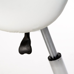 Weelko Sgabello con rotelle seduta a sella ergonomica regolabile 62-78 cm PU base cromata