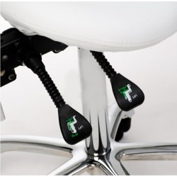 Diavolo Plus tabouret à roulettes assise type selle réglable en hauteur Weelko