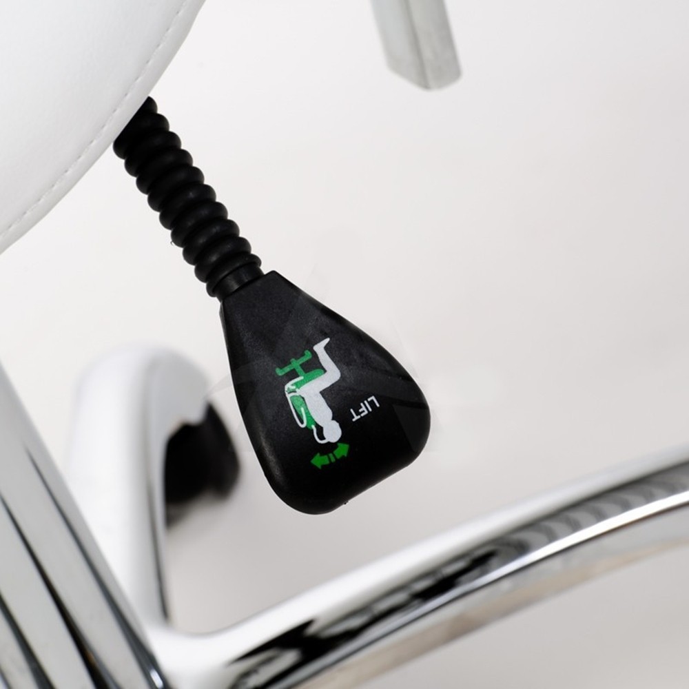 Taburete ergonómico Weelko Attrazione Black con respaldo y ruedas -Weelko -Taburetes Estética