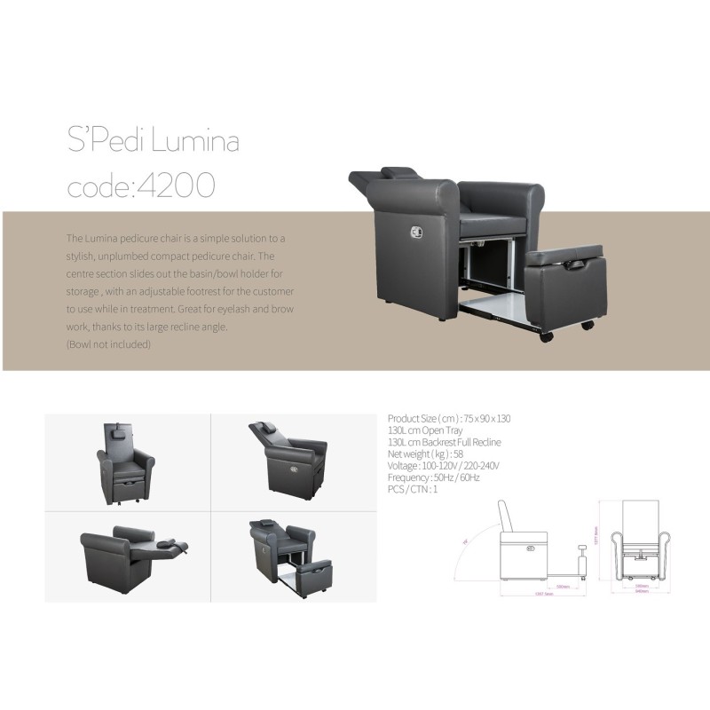 Sillón de Pedicura SPA Multifuncional Lumina Weelko -Weelko -Camillas y sillones