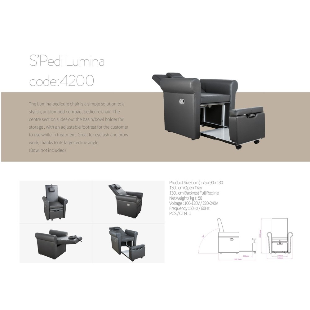 Sillón de Pedicura SPA Multifuncional Lumina Weelko -Weelko -Camillas y sillones