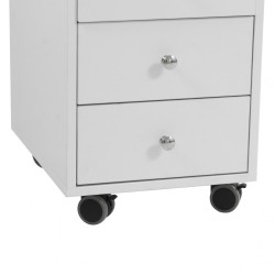 Mesa de Manicura Claire Weelko con Aspirador y Cajones Blancos