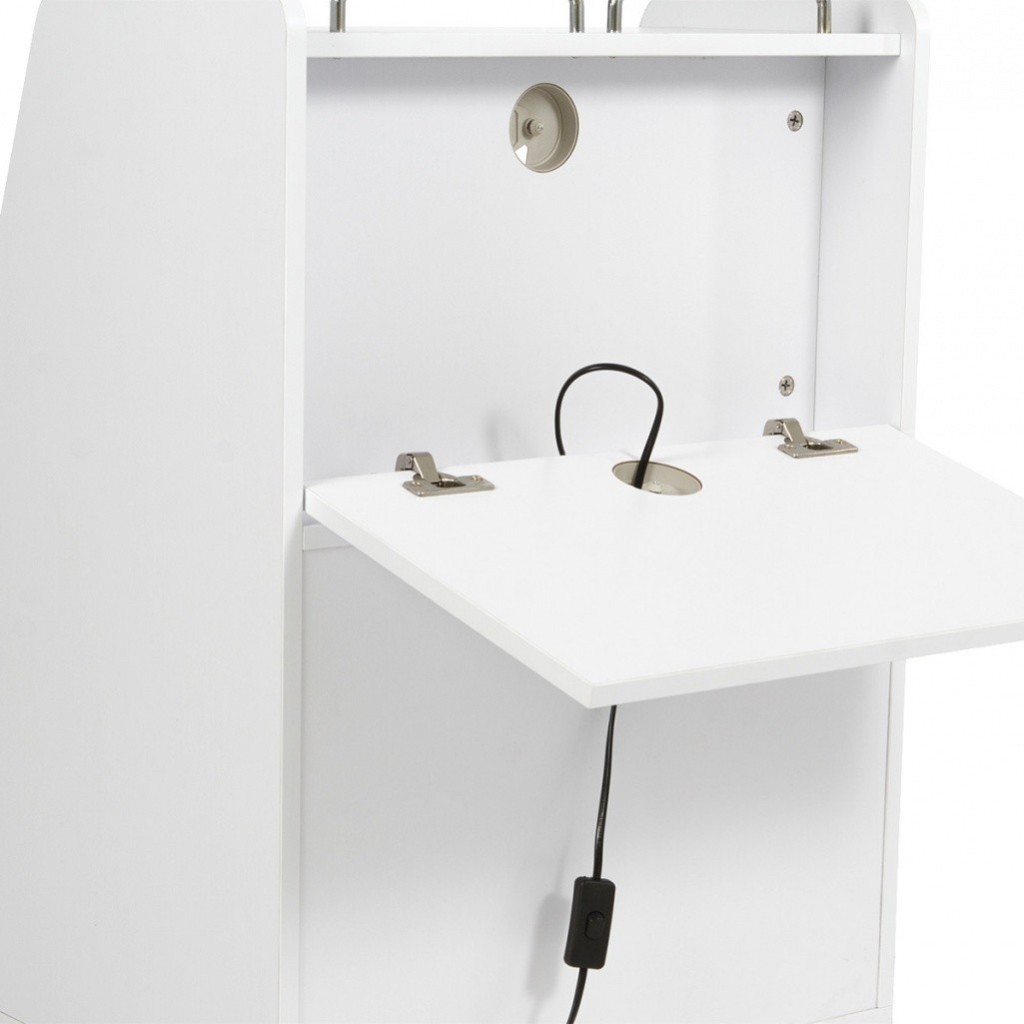 Carrito de Madera Multifuncional con Luz UV Weelko