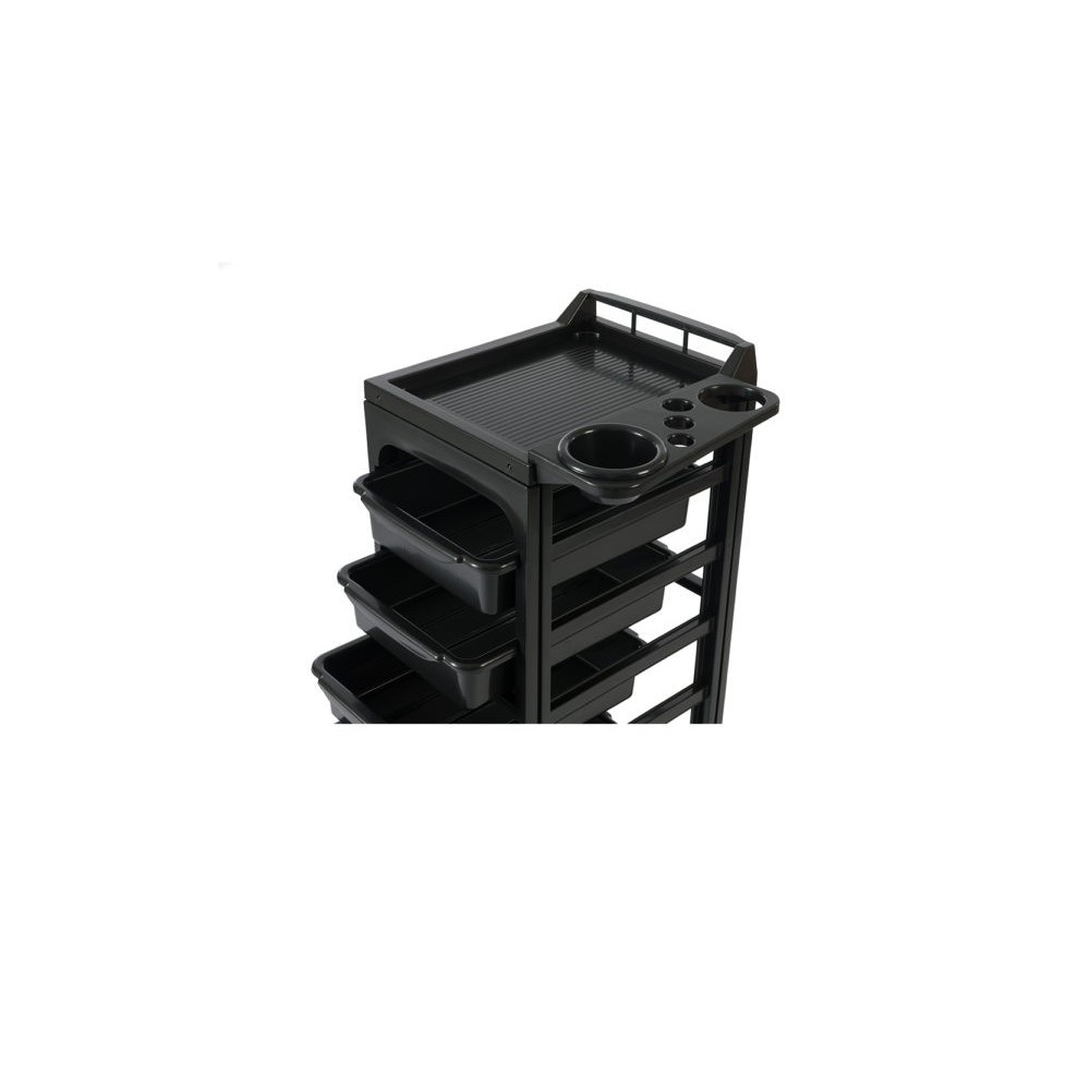Carrinho de Cabeleireiro Weelko Hope Cart Black com 5 Gavetas Removíveis -Weelko -Carrinhos de barbeiro