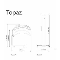 Hapro Topaz 12V Full Body Solarium with Facial Bronzer and UV Tubes