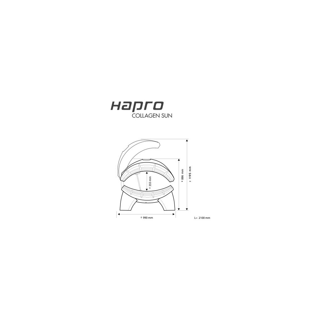 Hapro Collagen&Sun 26/5 professional tanning bed with red light