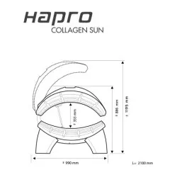 Hapro Collagen&Sun 24 Cama Solar Doméstica con UV y Luz Roja