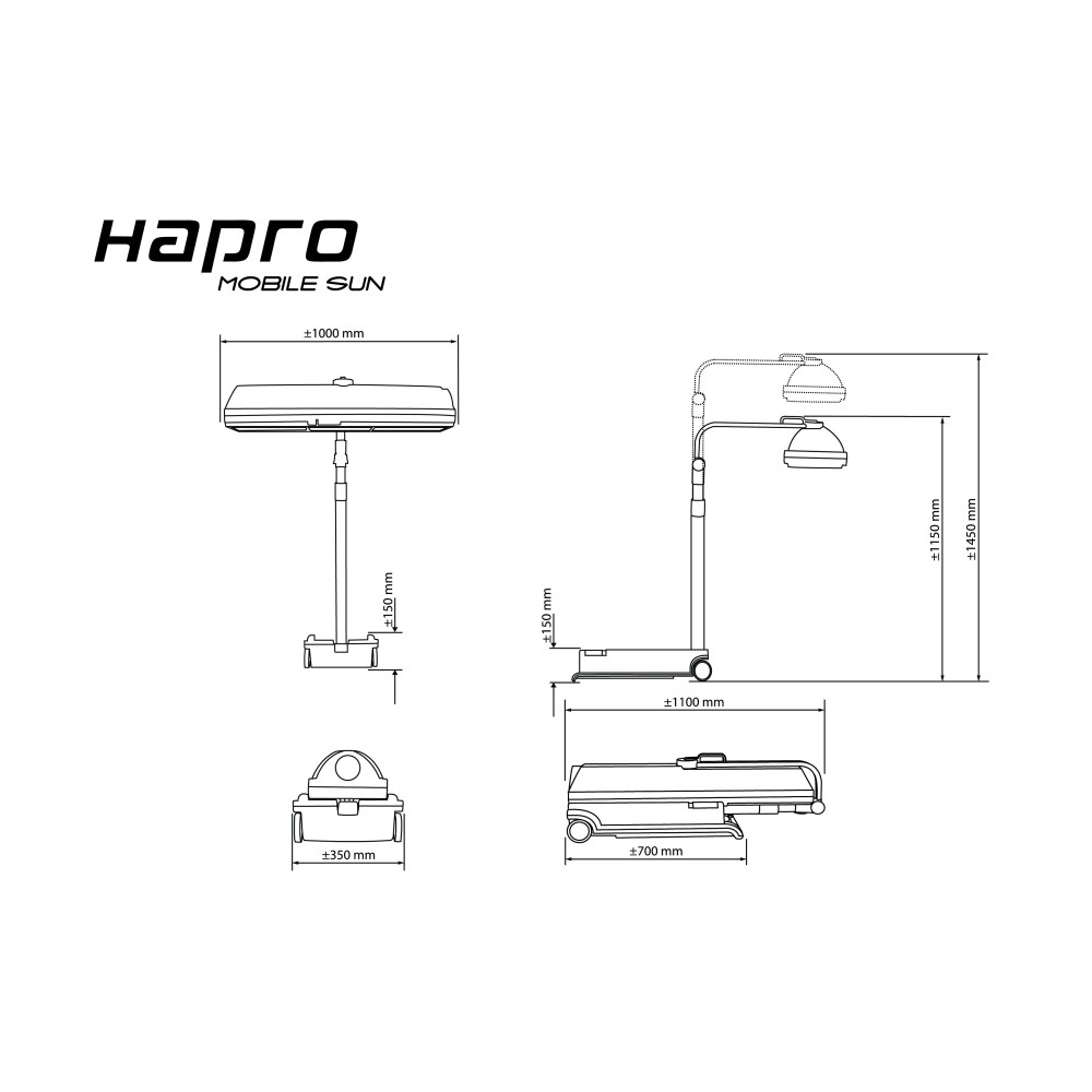 Hapro MobileSun HP 8540 Solarium Compacto para Bronzeamento Completo -Hapro -Solários compactos