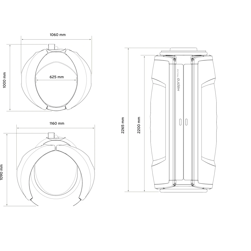 Hapro Proline 28V Solarium Vertical Profesional