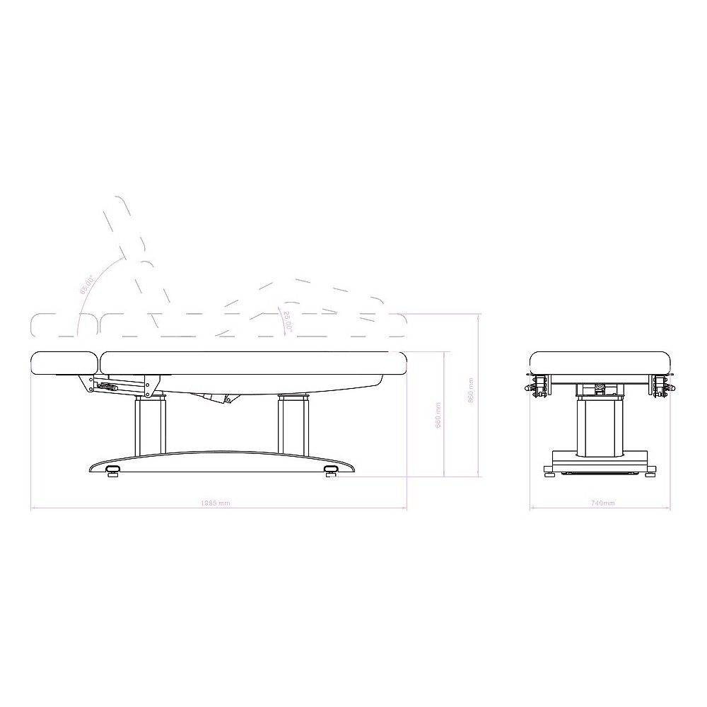 Table de Spa Électrique 4 Moteurs Marron Weelko - Confort et Élégance -Weelko -Tables et fauteuils de pédicurie