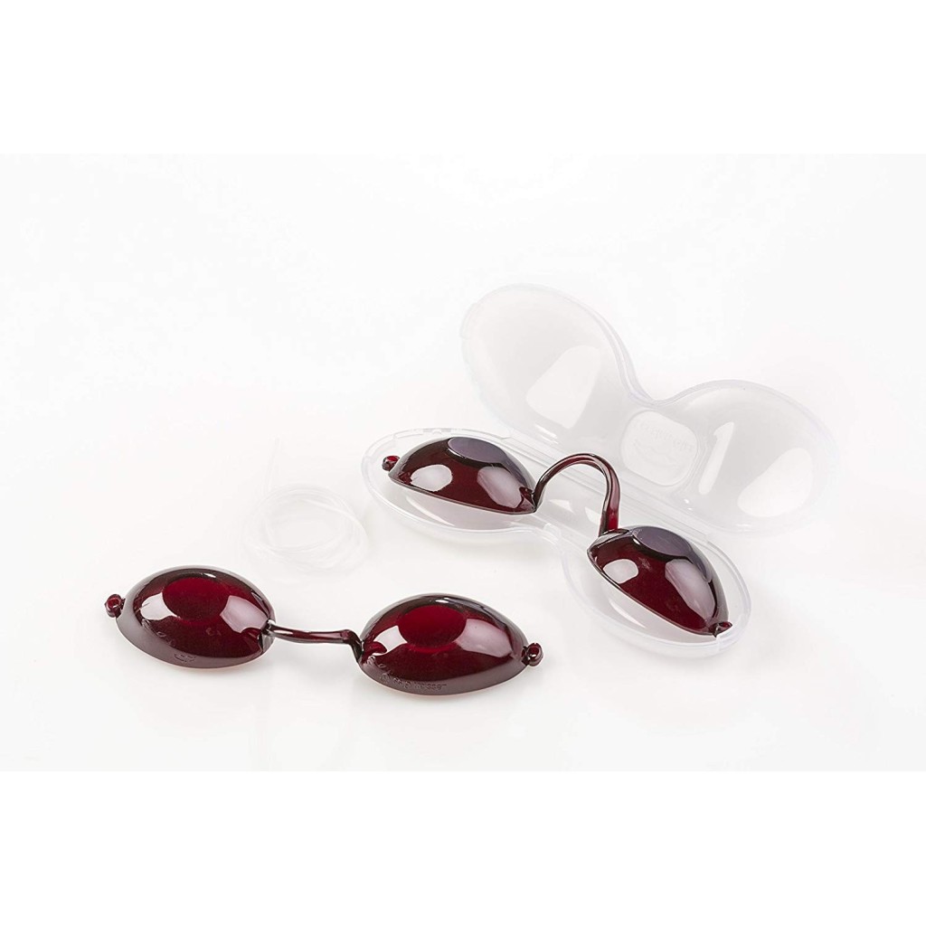 Lessian Giss Lunettes de Protection Full Vision pour Solarium avec Étui – Conçues pour le Bronzage UV