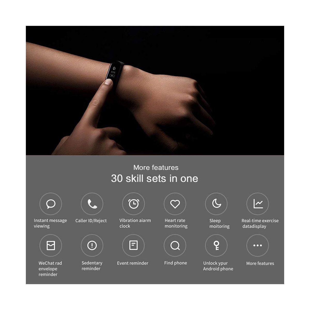 Xiaomi Mi Band 3 Pulsera de Actividad Inteligente (Color negro) - Regalo - Regalos - 