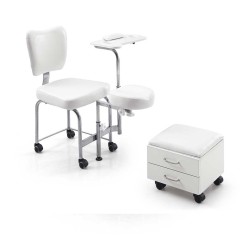 Silla de manicura y pedicura Tendy con almacenamiento - Weelko