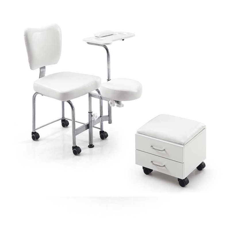 Configuration démontée du fauteuil Tendy avec module de rangement mobile