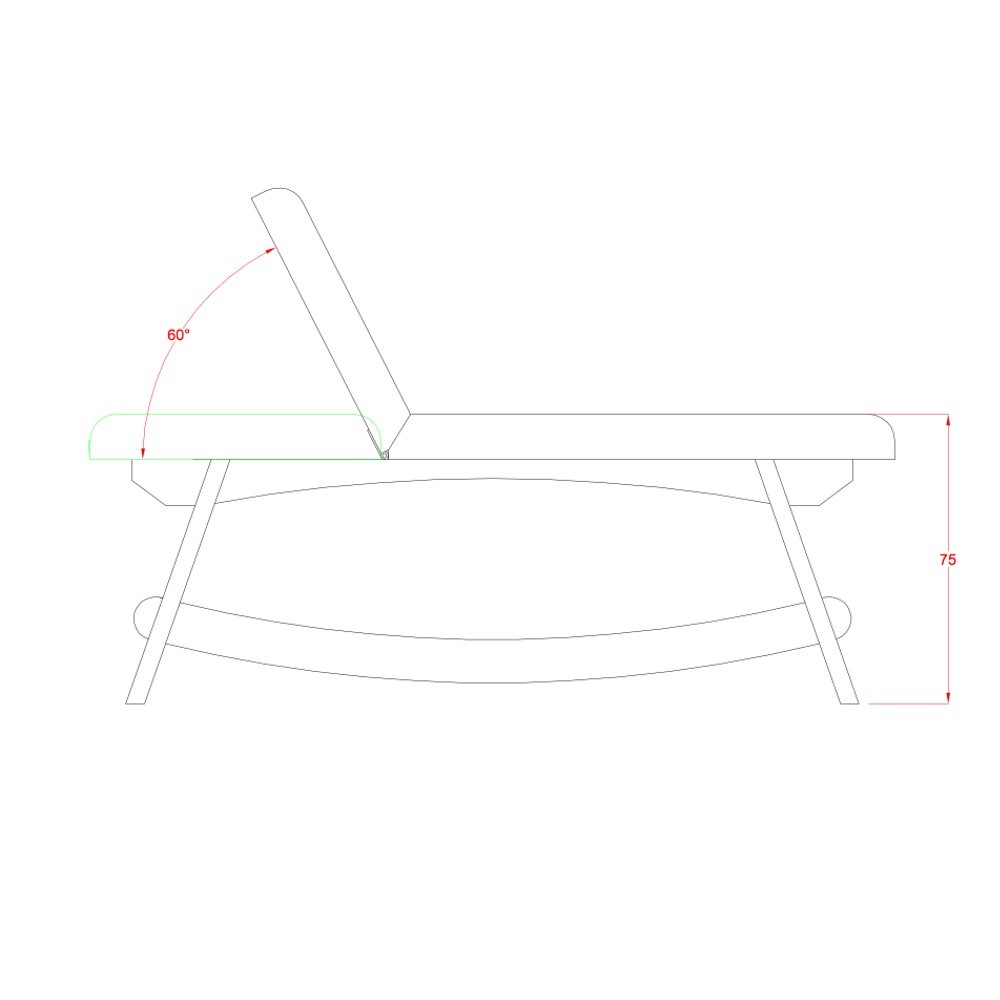 Camilla Spa Fija de Madera Weelko con Respaldo Abatible -Weelko -Camillas y sillones