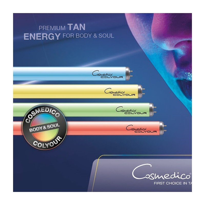 Cosmedico Cosmofit+ COLYOUR GREEN Premium R 33 160W Tubos de Bronzeamento -Cosmedico -Tubos UVA