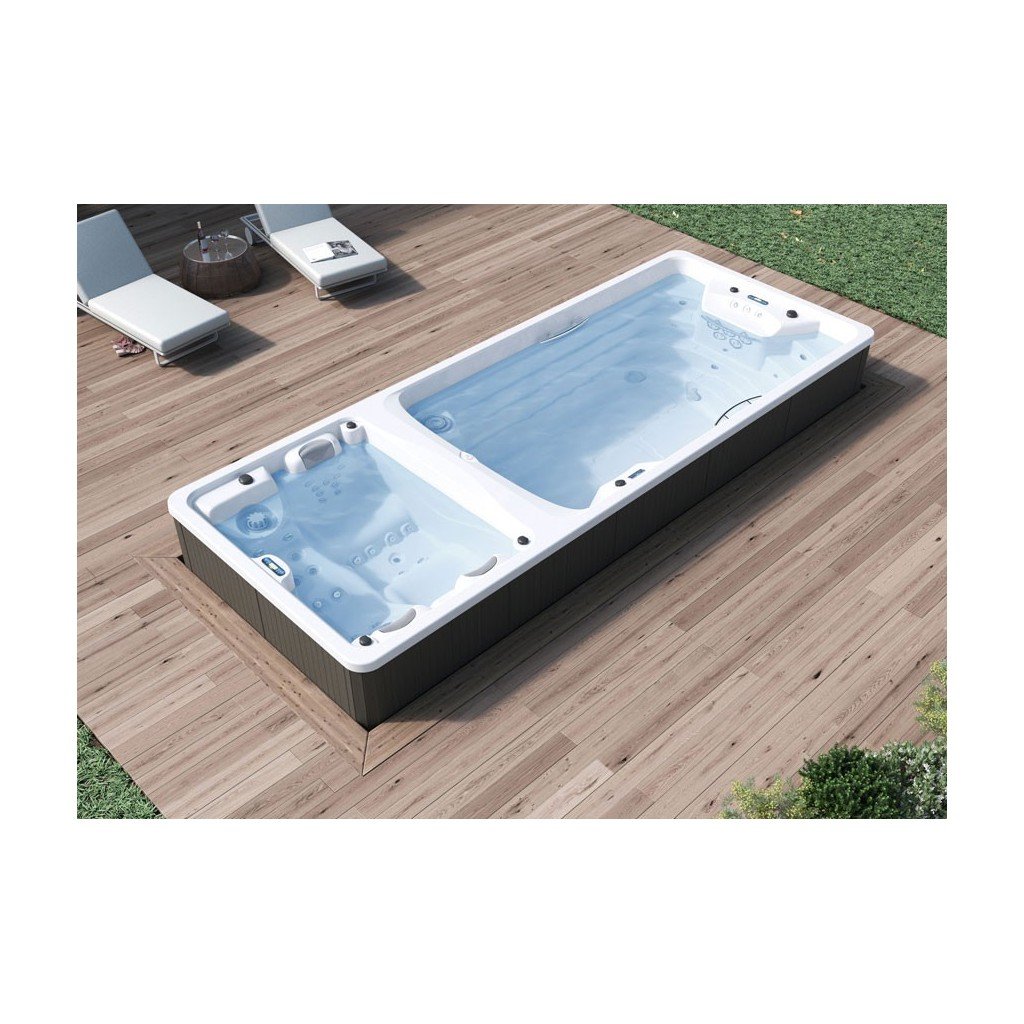 Jacuzzi Duo: Piscina con hidromasaje, jets y masaje vertical