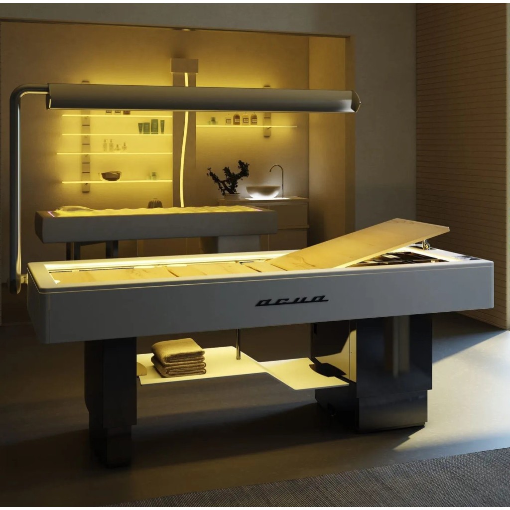 AQUA marquesa de spa a vapor com cromoterapia LED, musicoterapia e encosto elétrico