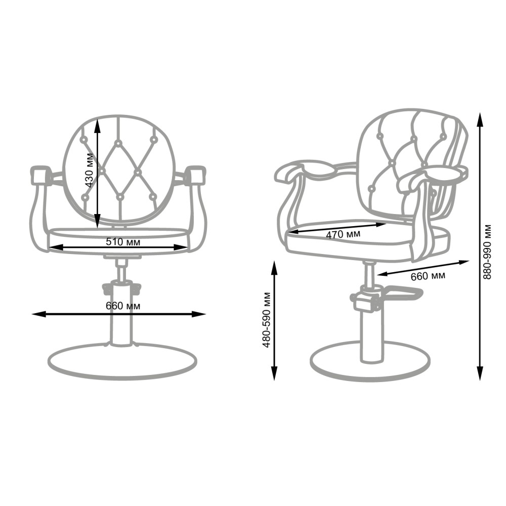 NeoBeauty Hairdressing Cutting Chair With Tufted Upholstery -NeoBeauty -court chairs