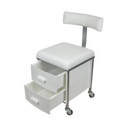 Taburete Plus Pedicura con Respaldo y Cajones Personalizables