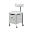 Taburete Plus Pedicura con Respaldo y Cajones Personalizables -i-Medstetic -Taburetes Estética