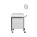 Taburete Plus Pedicura con Respaldo y Cajones Personalizables -i-Medstetic -Taburetes Estética