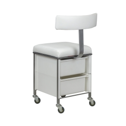 Taburete Plus Pedicura con Respaldo y Cajones Personalizables