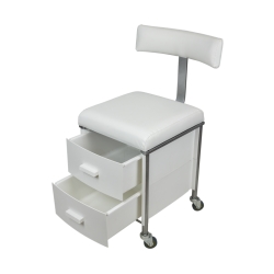 Taburete Plus Pedicura con Respaldo y Cajones Personalizables
