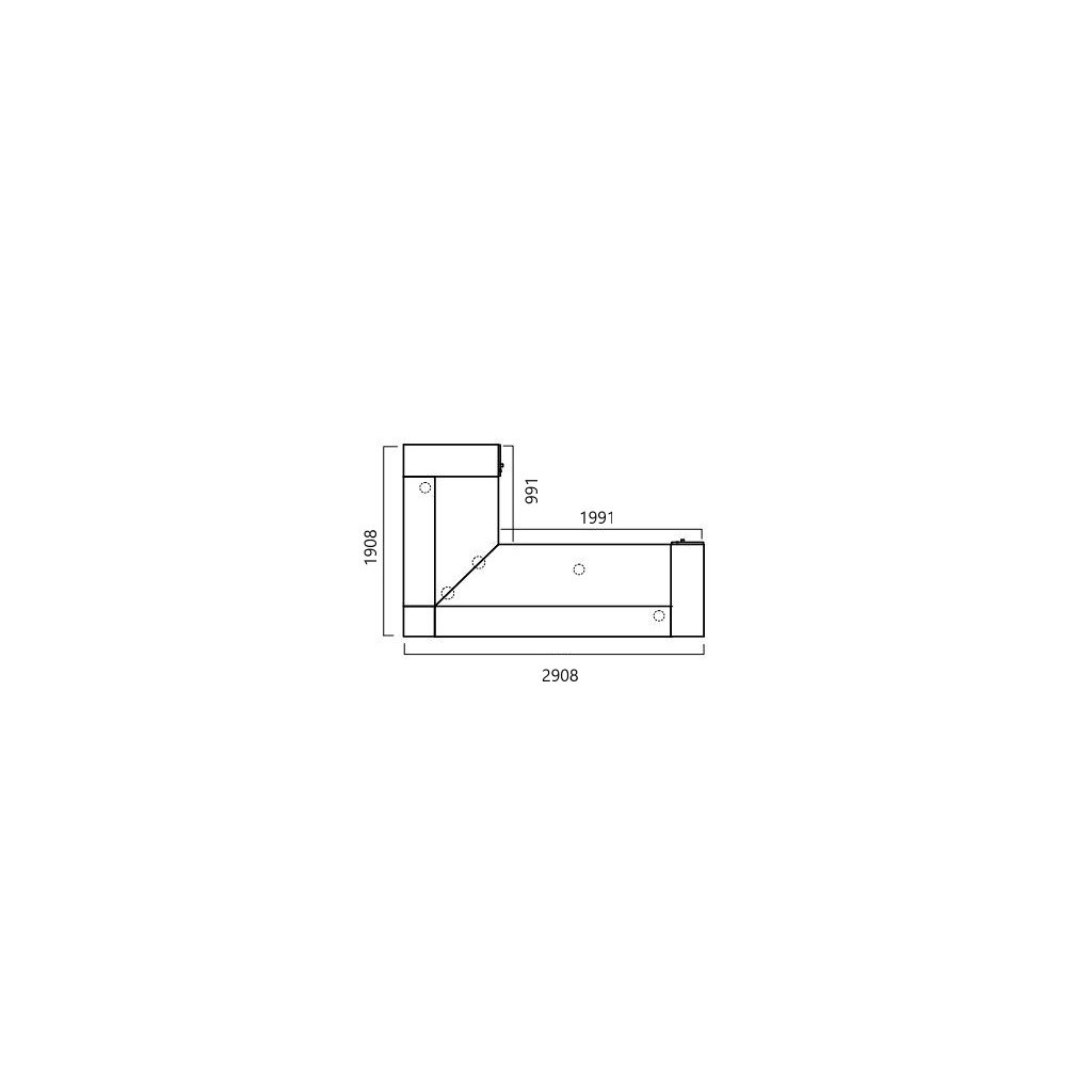 Mostrador de Recepción LAV Rectangular Elegante