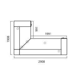 Mostrador de Recepción LAV Rectangular Elegante
