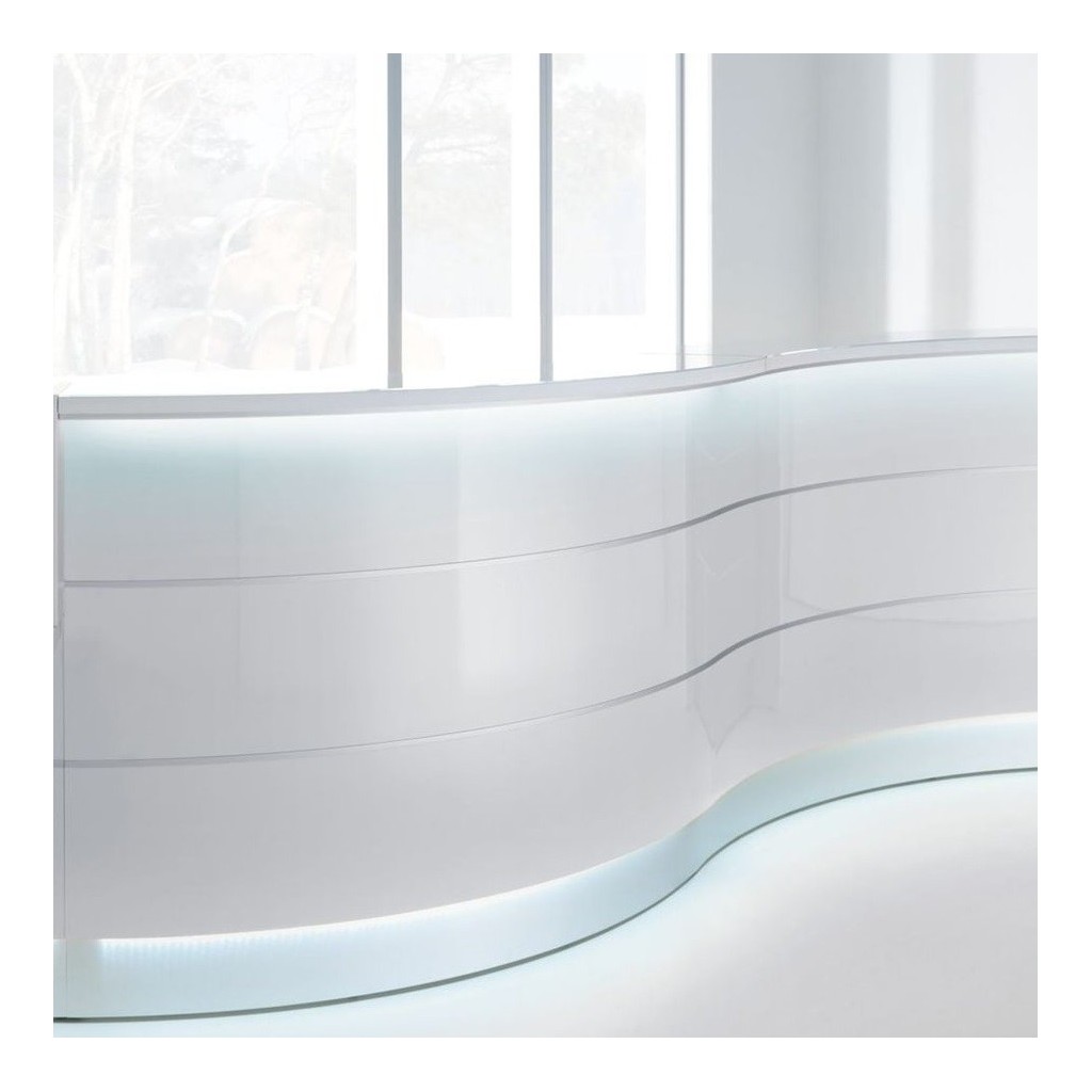 Mostrador de recepción LAV ondas elegante y funcional