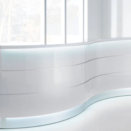 Mostrador de recepción LAV ondas elegante y funcional