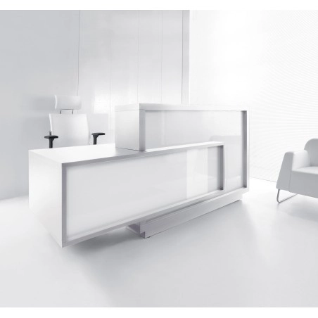 Mostrador de recepción FLO diseño cubista minimalista