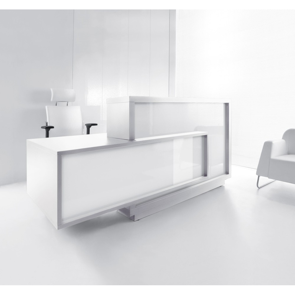 FLO Empfangstheke mit exklusivem Design und Stauraum - -Design-Möbel