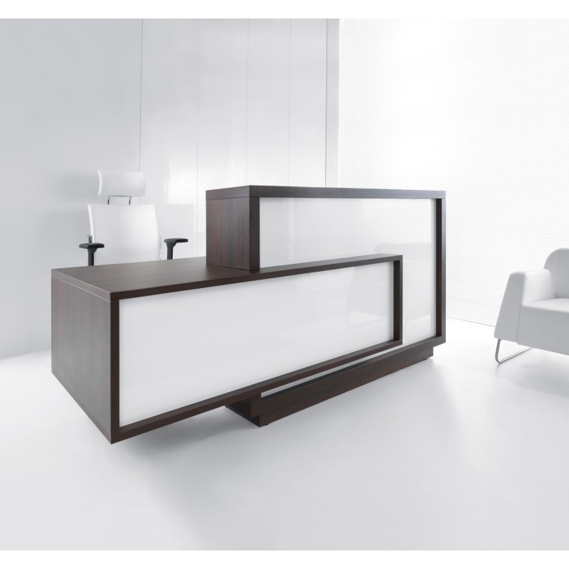 FLO Empfangstheke mit exklusivem Design und Stauraum - -Design-Möbel